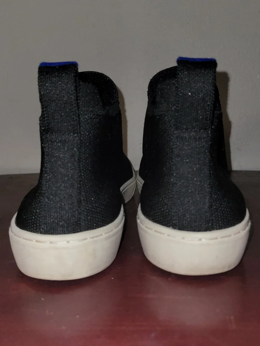 Rothy's The Chealsa Black Knit Slip-On Sneaker Booties Womens Size 8.5
